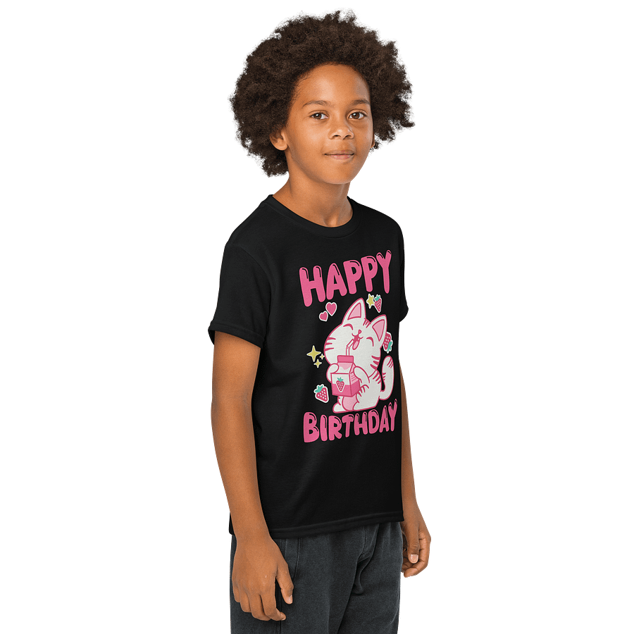 Happy Birthday (Cat Strawberry) T-Shirt For Kids product image (8)