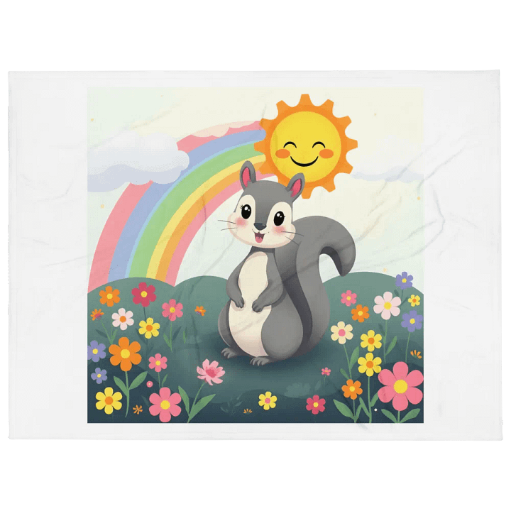 Rainbow Squirrel Throw Blanket product image (1)