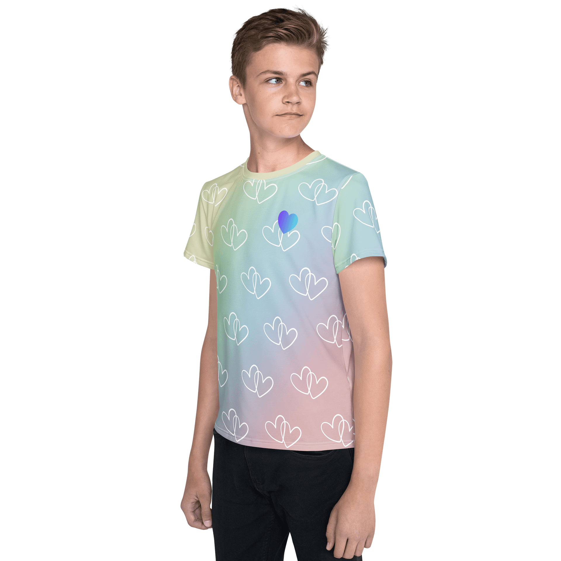 Rainbow Heart Youth Tee product image (3)