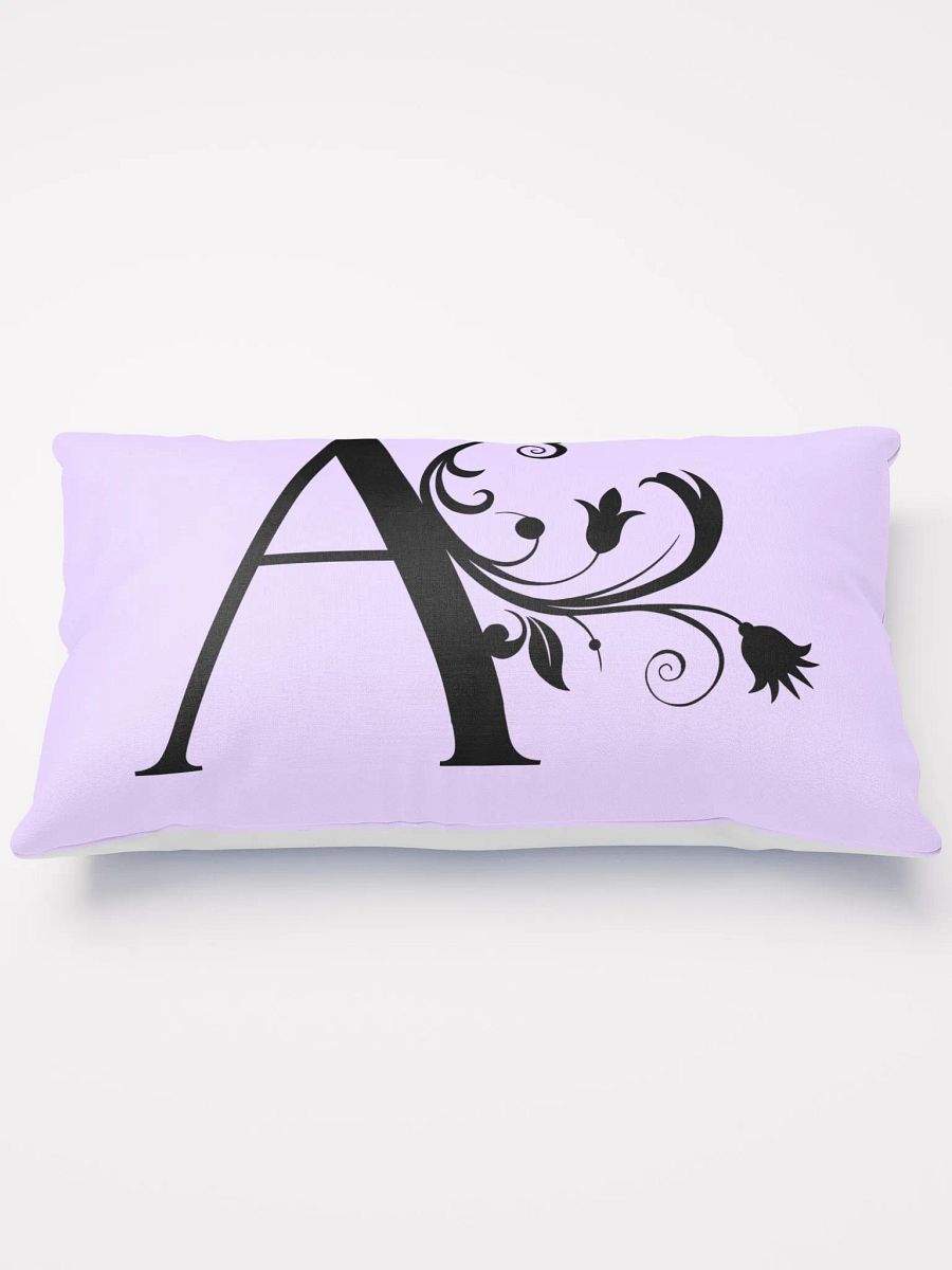 Letter A Lavender Throw Pillow product image (2)