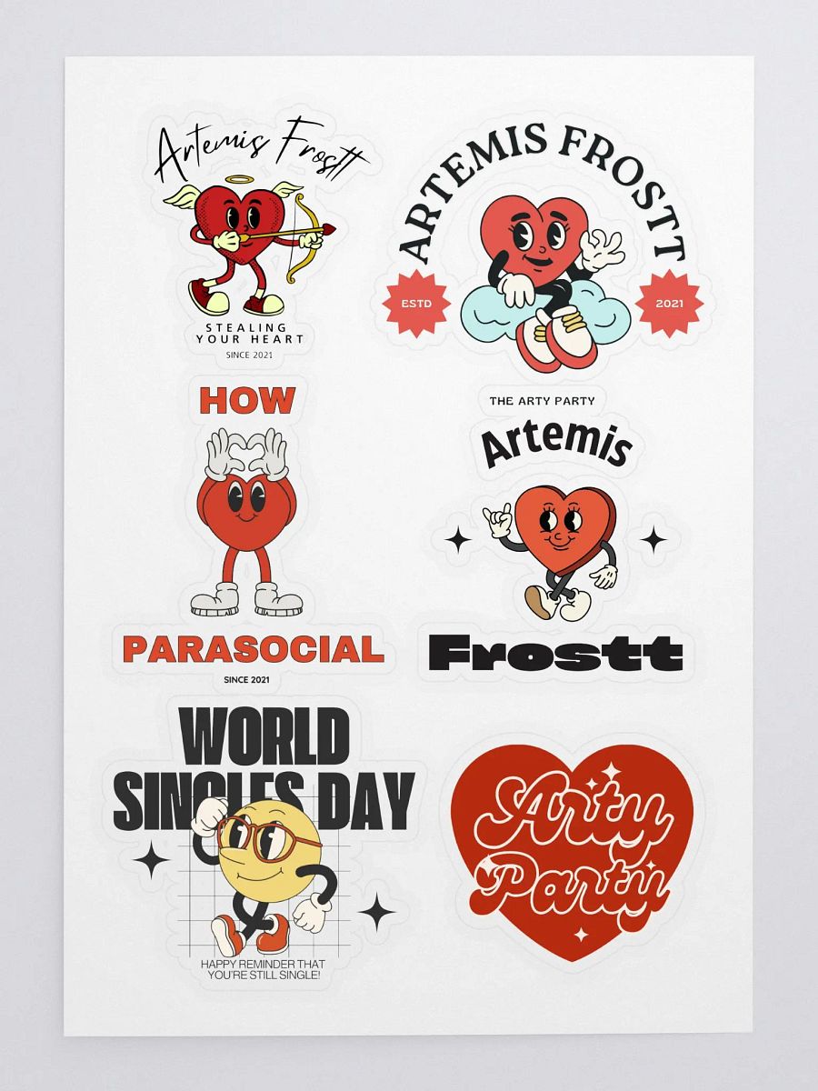 Arty Valentines Day Sticker Bundle product image (3)
