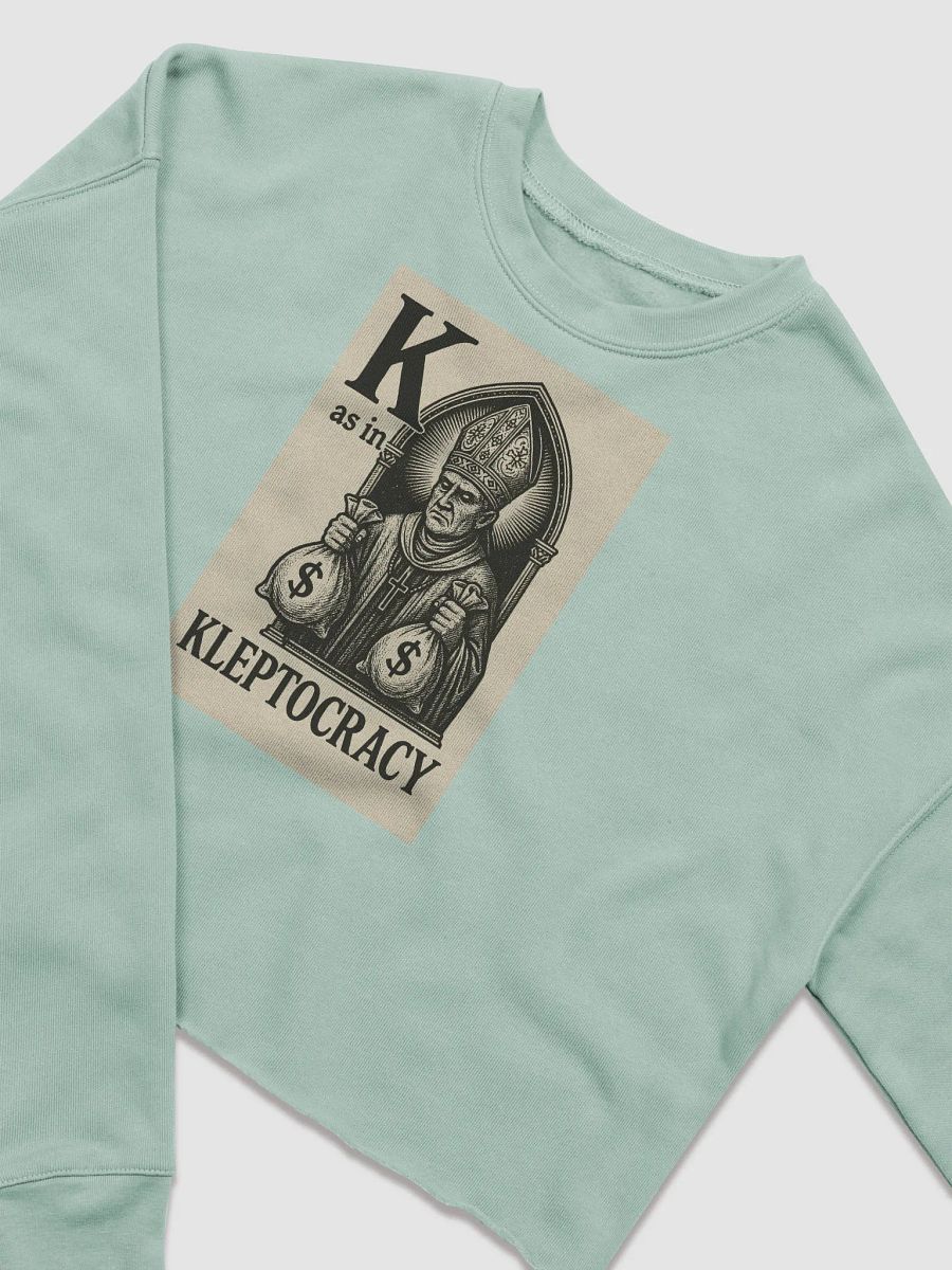 K as in kleptocracy fleece crop t-shirt product image (27)