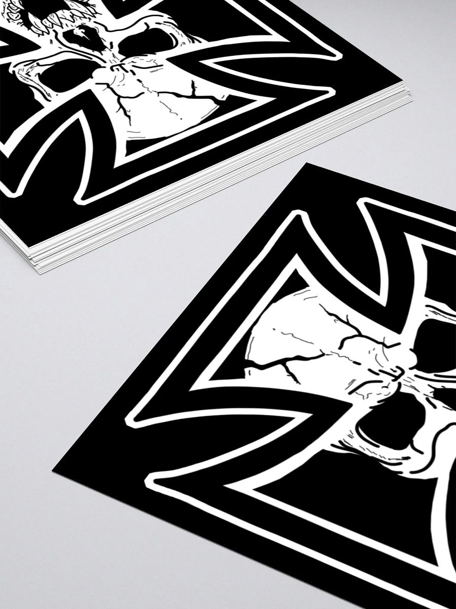 Maltese cross and skull sticker product image (10)