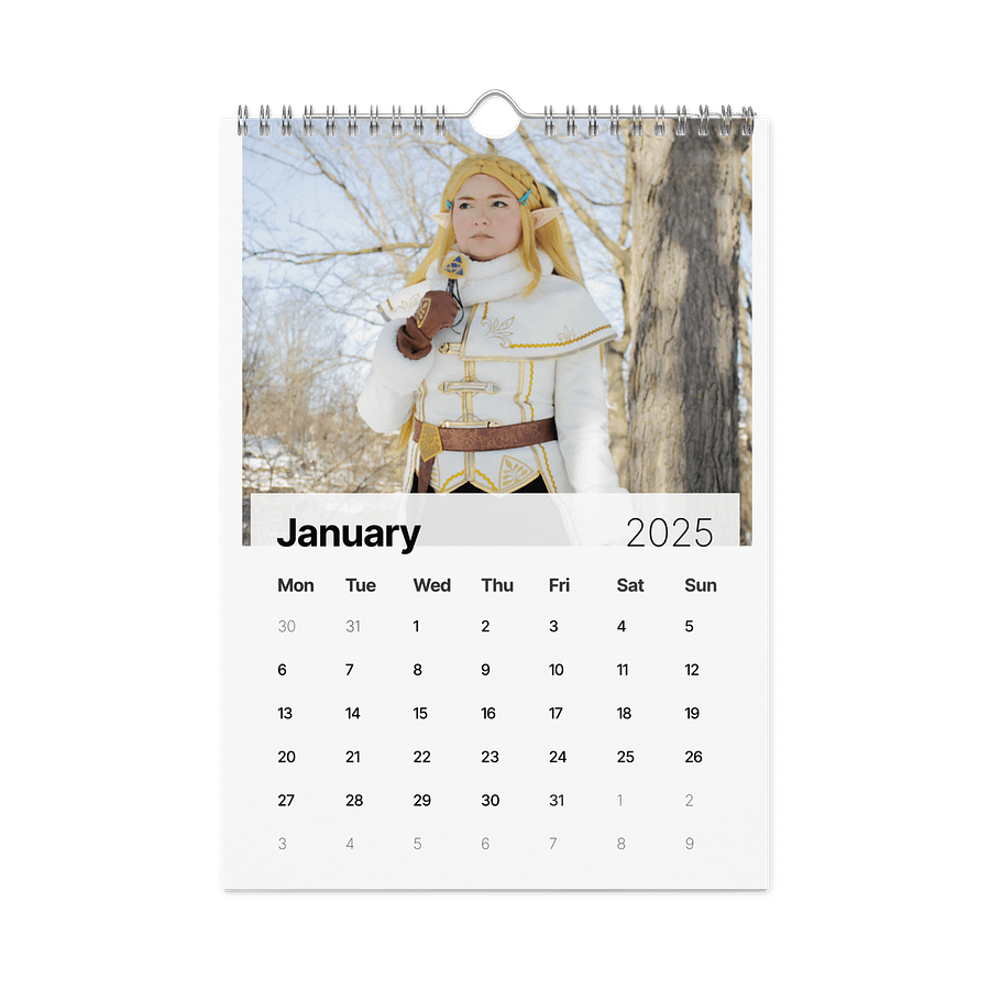 Princess Zelda (Winter Outfit) Cosplay 2025 Wall Calendar product image (6)