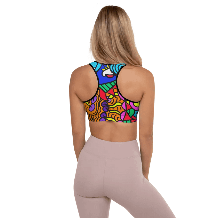 Vibrant Chaos All-Over Sports Bra product image (6)