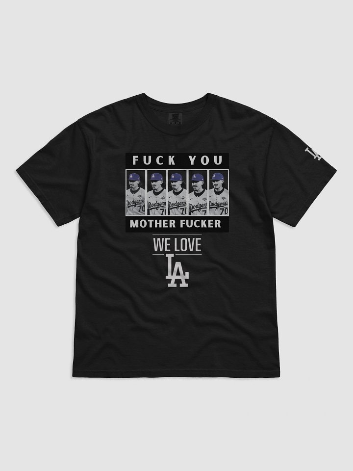 Dodgers Justin Wroblesk 5 Image Lips Saying F*** You! Mother F***er! (Dark Colors) product image (1)