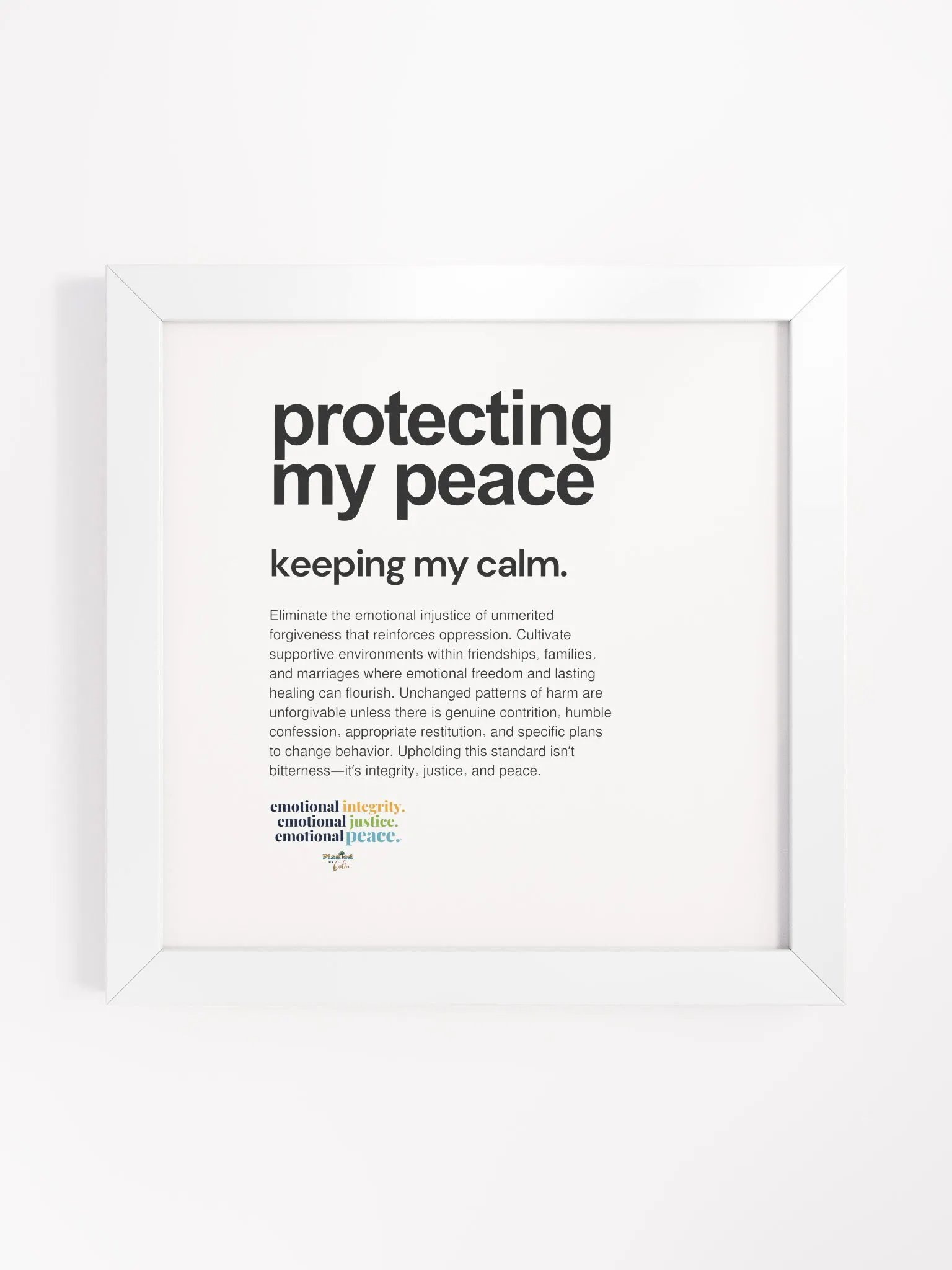 Official Planted By Calm | Calm Keepers High-Quality Framed Matte Poster (Style 2, Choose Your Color/Size) product image (2)