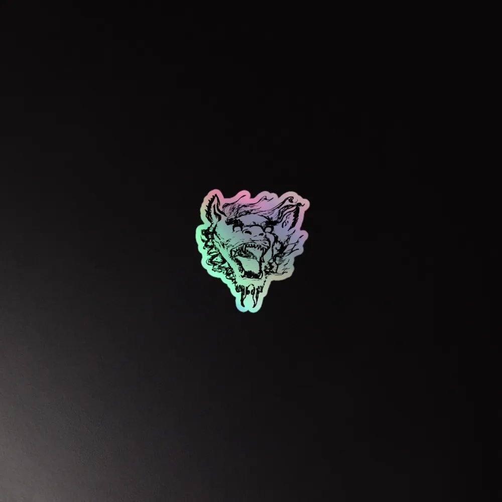 Teeth holographic sticker product image (2)