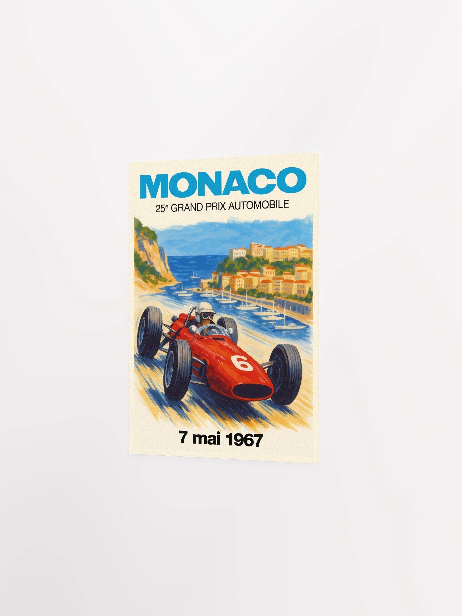 Monaco Vintage F1 Grand Prix 1967 Art Poster — Auto Racing Wall Art, Formula 1 Print product image (7)