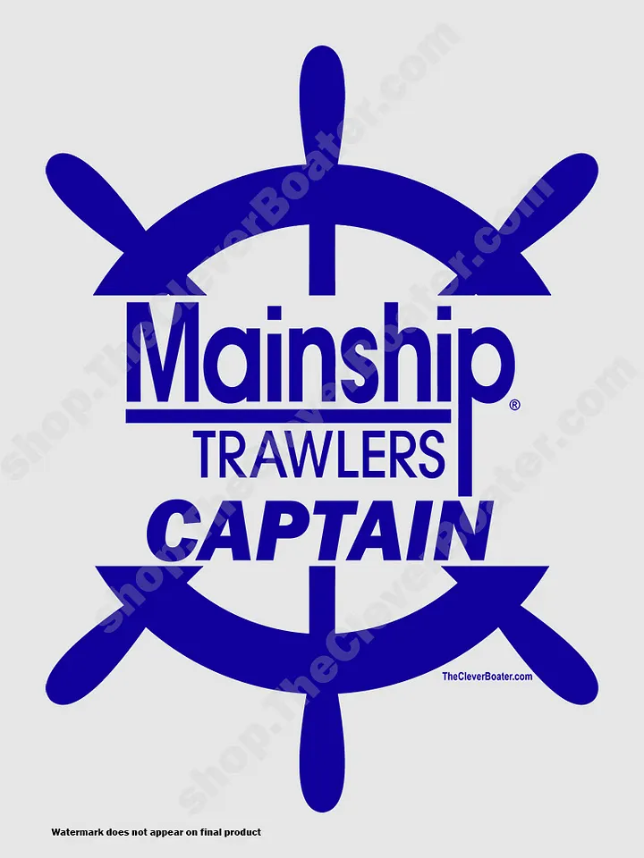 Mainship Captain - T-Shirt - Light Shirt w/Blue Logo product image (2)