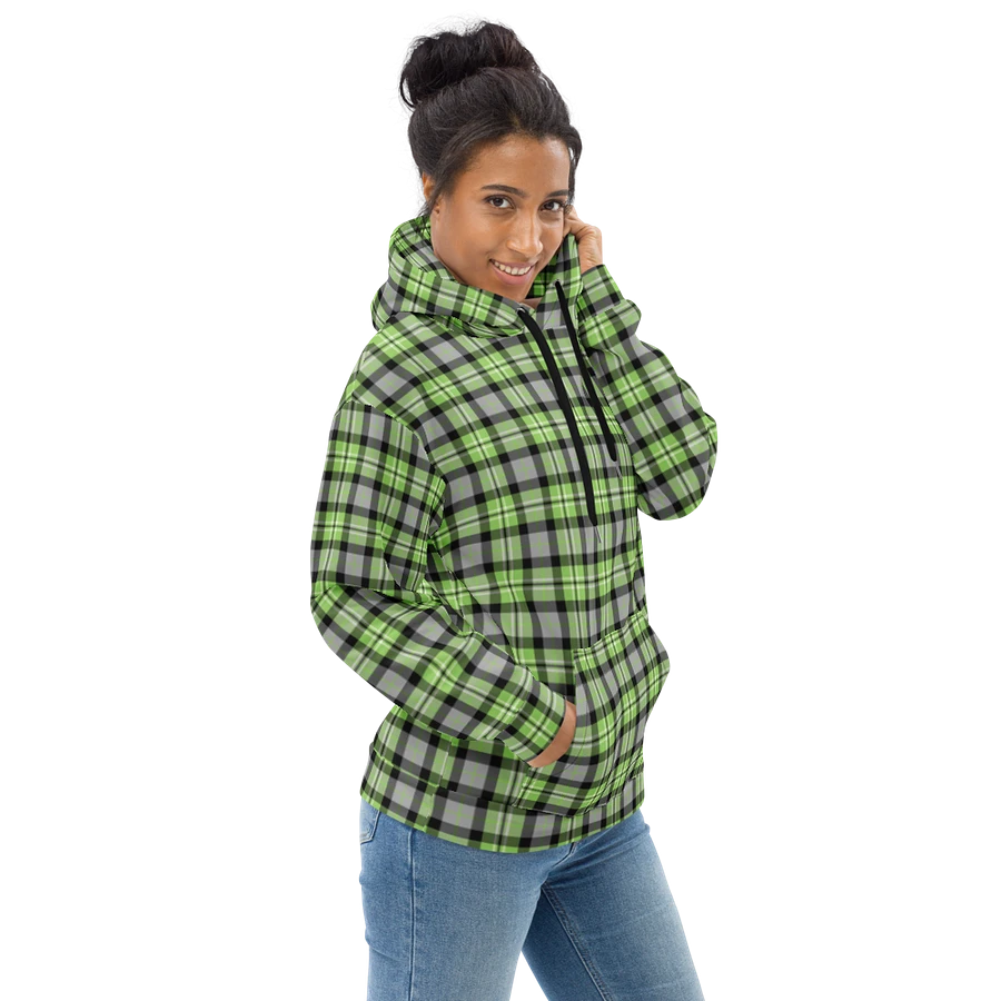 Light Green and Gray Plaid Hoodie product image (1)