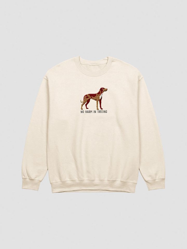 No Harm in Treeing Sweatshirt (Embroidered) of a Catahoula Leopard Dog(Red Leopard) product image (13)