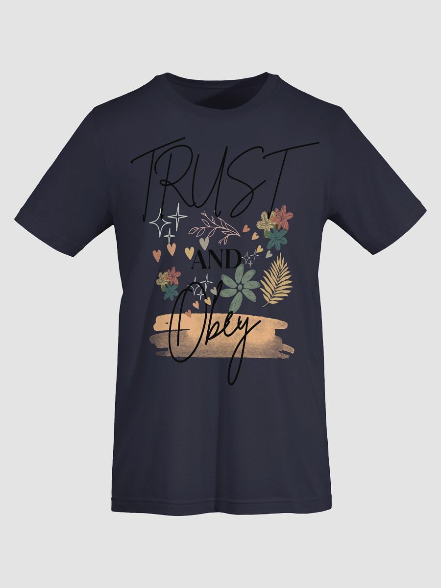 Boho Trust and Obey Christian T-Shirt – Soft Faith Tee with Neutral Aesthetic – Scripture-Inspired Shirt by KKacreations product image (14)