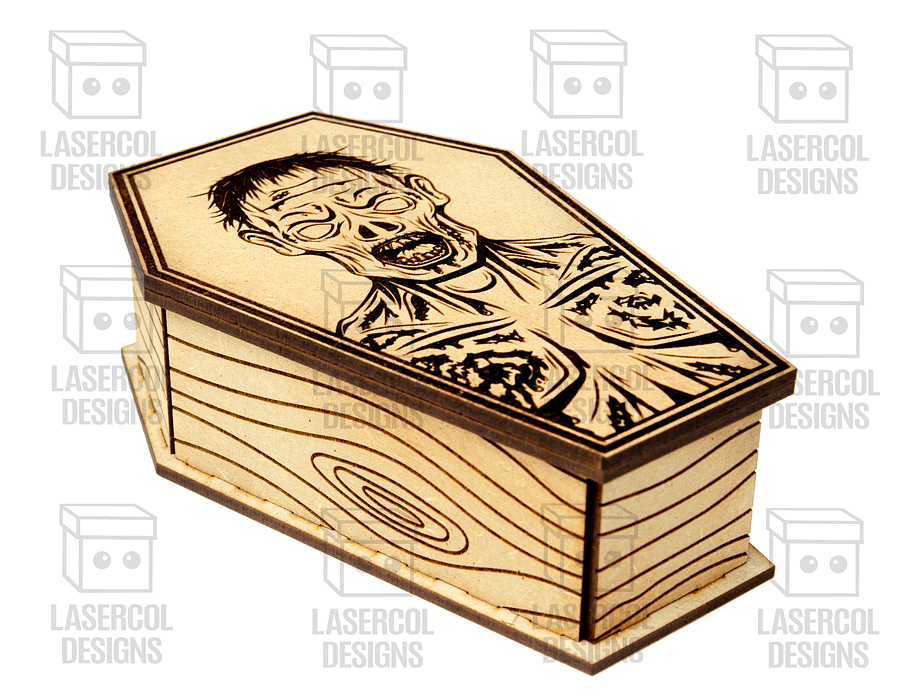 Halloween Coffin Box Set 3 (2 Sizes) - Laser Cut Files product image (7)