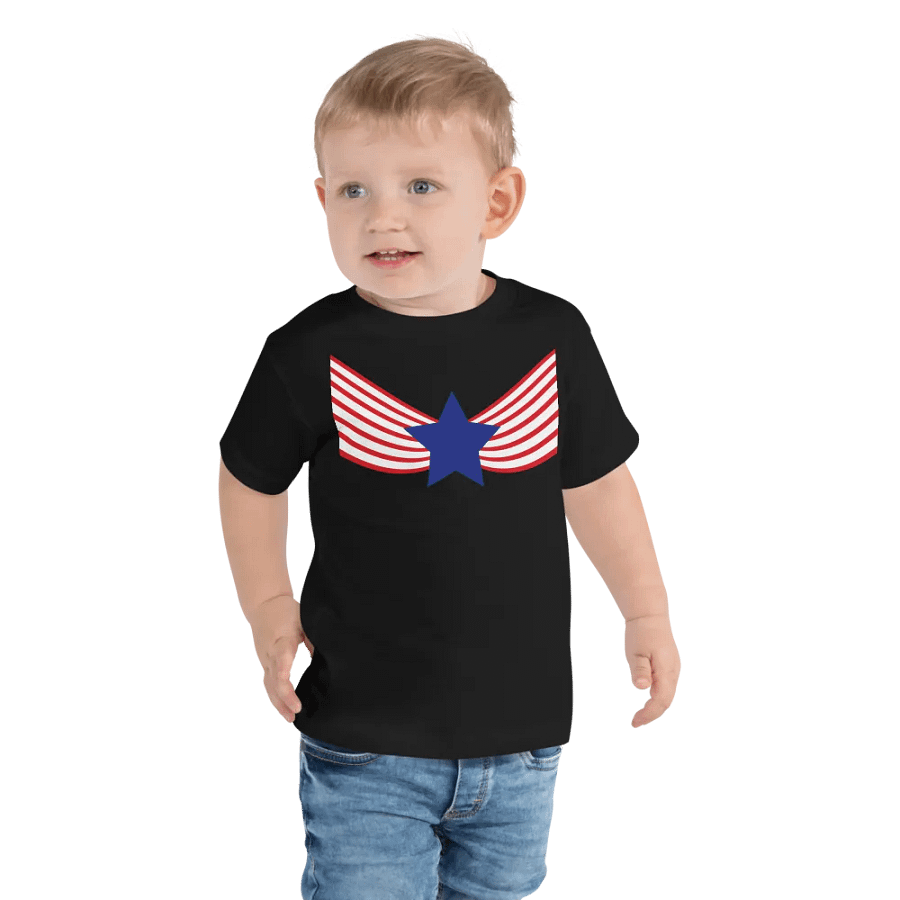 Stars & Stripes Curly Angel Wings Toddler Tee product image (3)