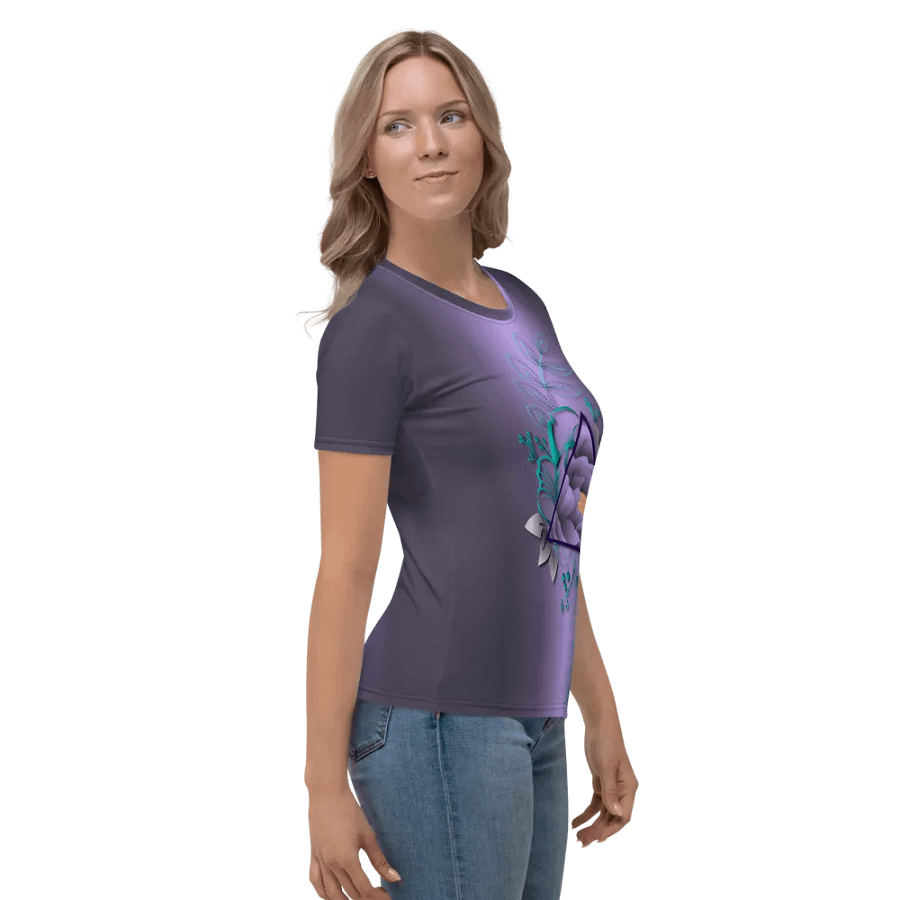 Floral Abstract All Over Print T-shirt product image (4)