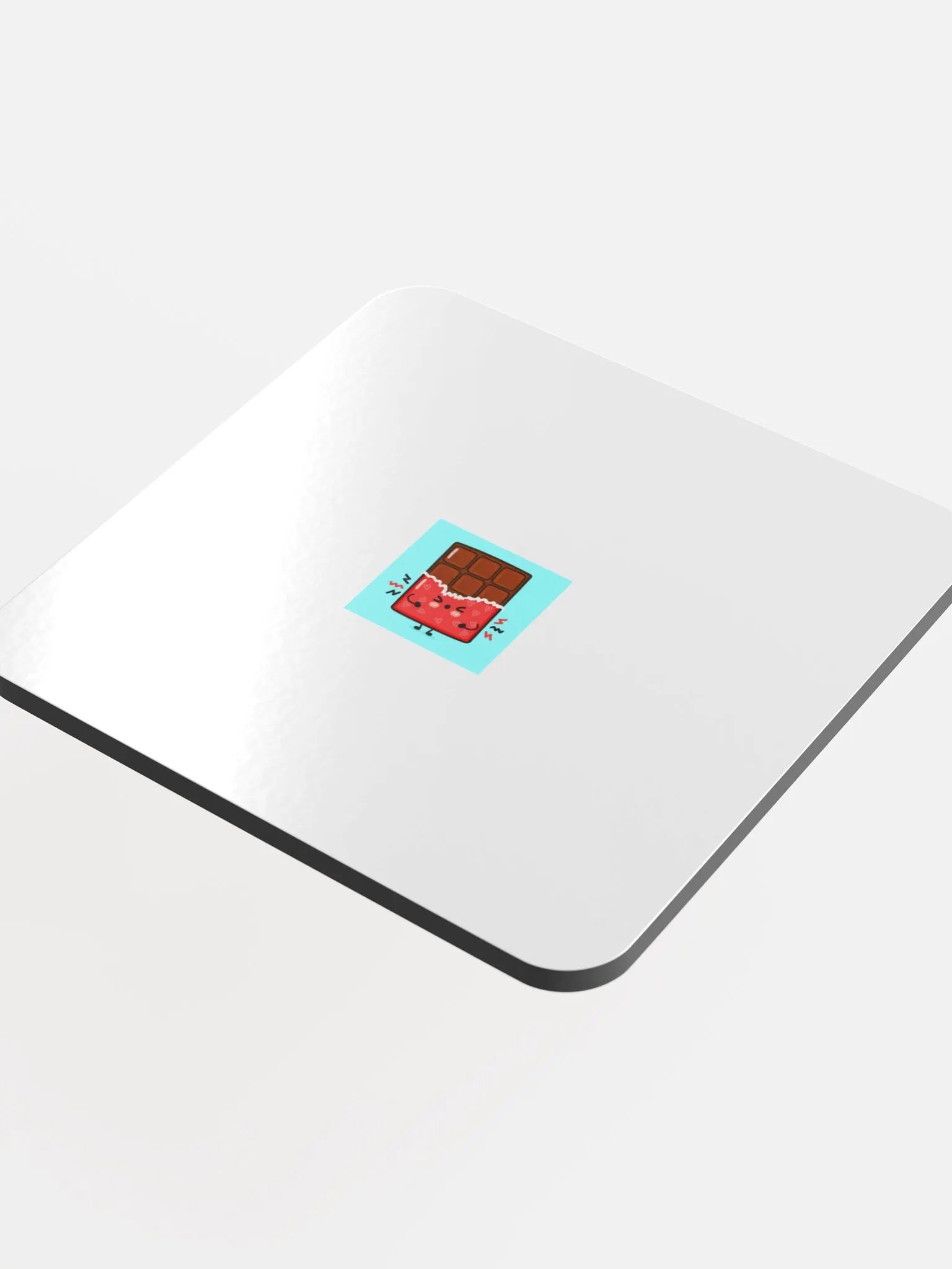 #1 CHOCOLATE SUPPORTER glossed cork coaster product image (4)