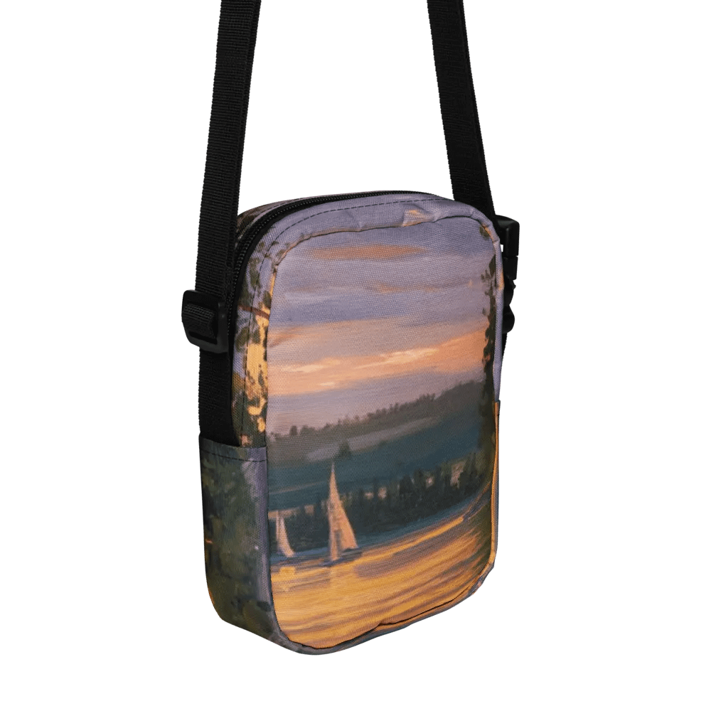 Sunset Lake Sailing, Utility Crossbody Bag product image (3)