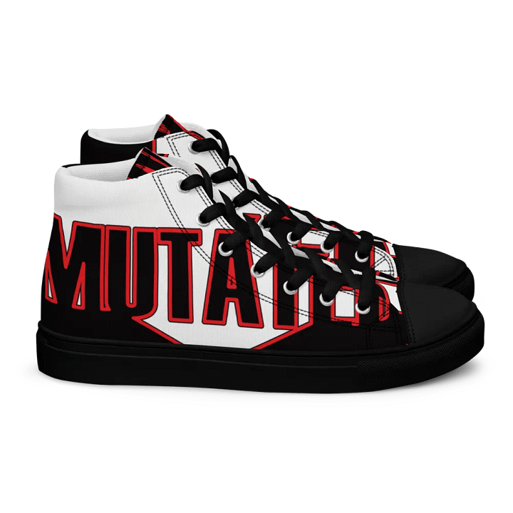 Abstract M Letter Design High Top Canvas Women's Shoes product image (2)