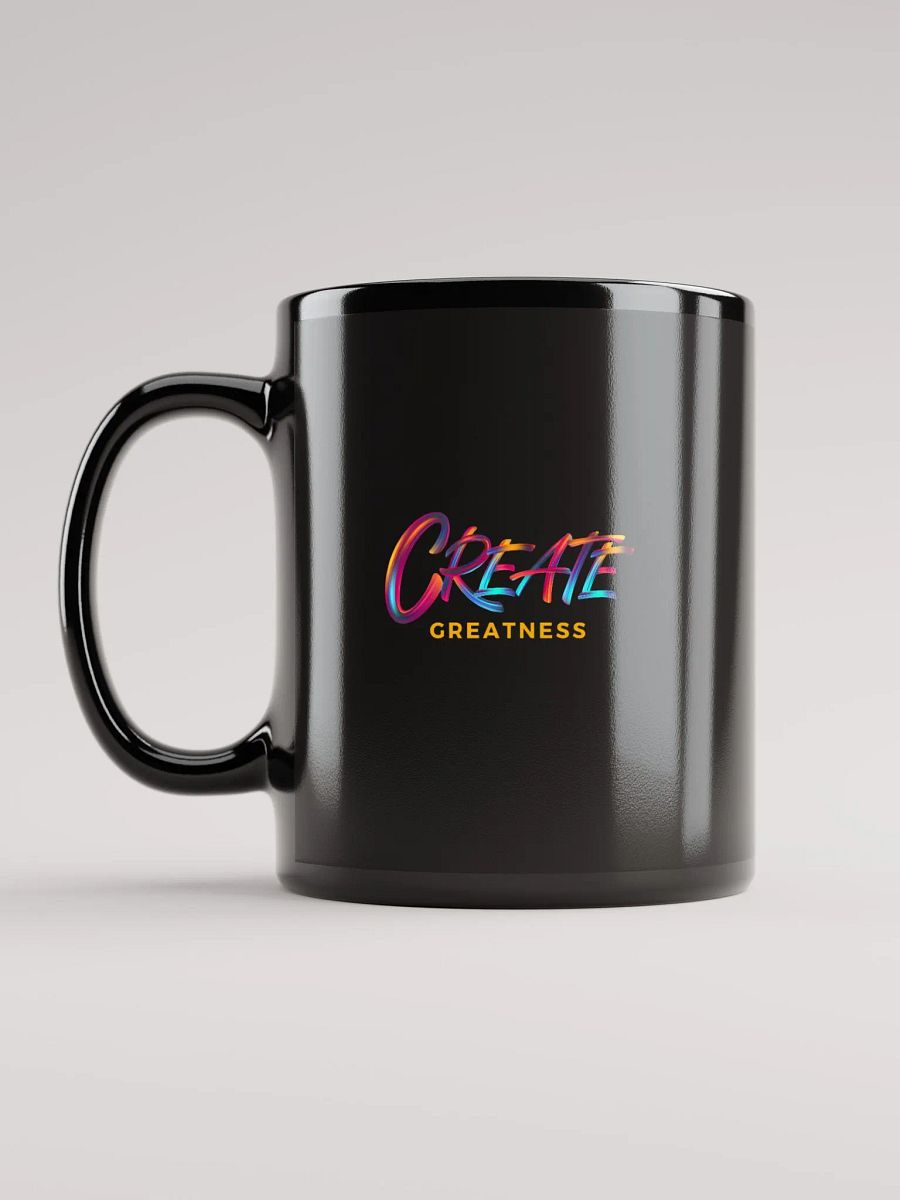 Born to Dance His Silhouette + Rainbow Create Greatness Glossy Black Mug product image (11)