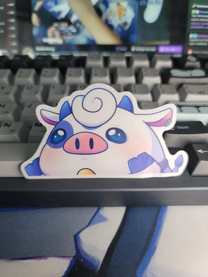 Zodiac Cow - Baby Peeker Sticker product image (1)