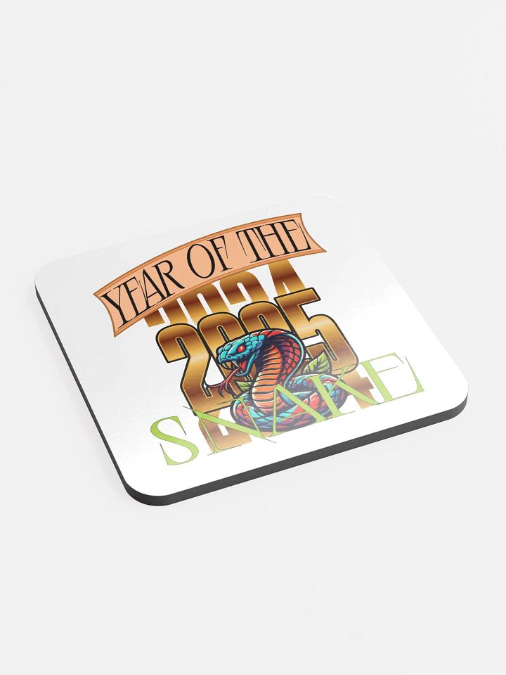 Year of the Snake 2025 Glossed Cork Coaster product image (2)
