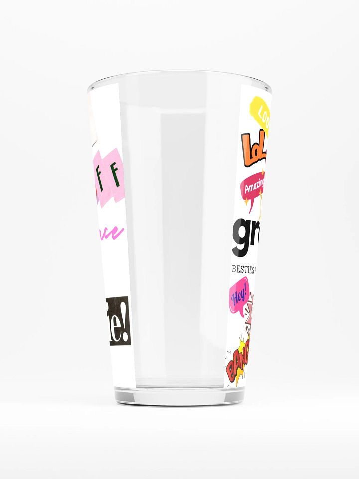 Energetic Phrases Shaker Pint Glass product image (1)