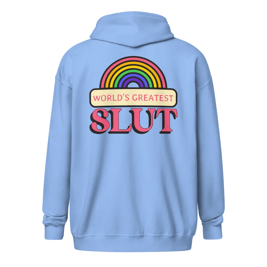 (2 sided) World's Greatest Slut zip hoodie product image (3)