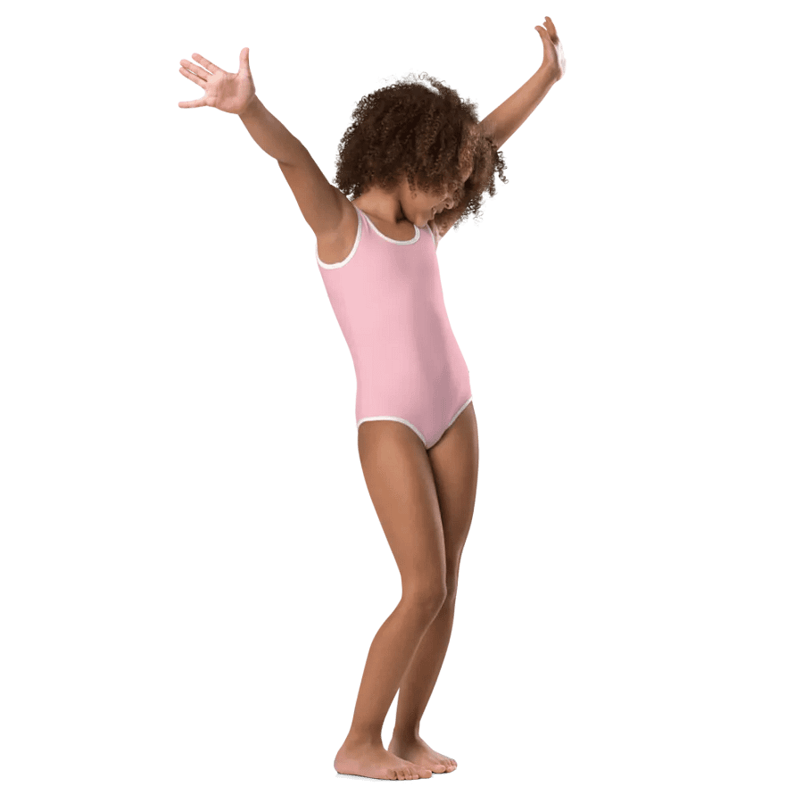 Kids Plain Color Pink Swimsuit product image (3)
