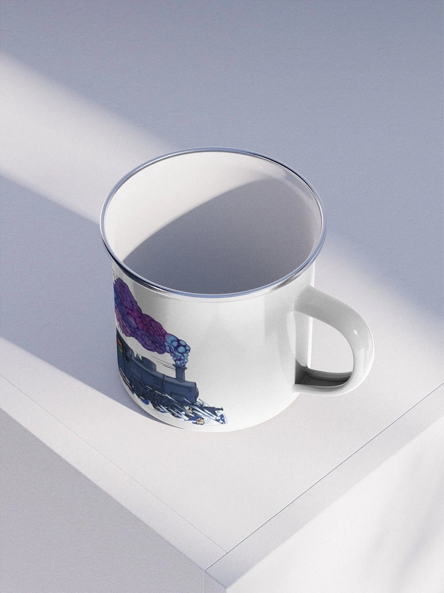 Snowy Train - Left Handed Enamel Mug (EU/US) product image (3)