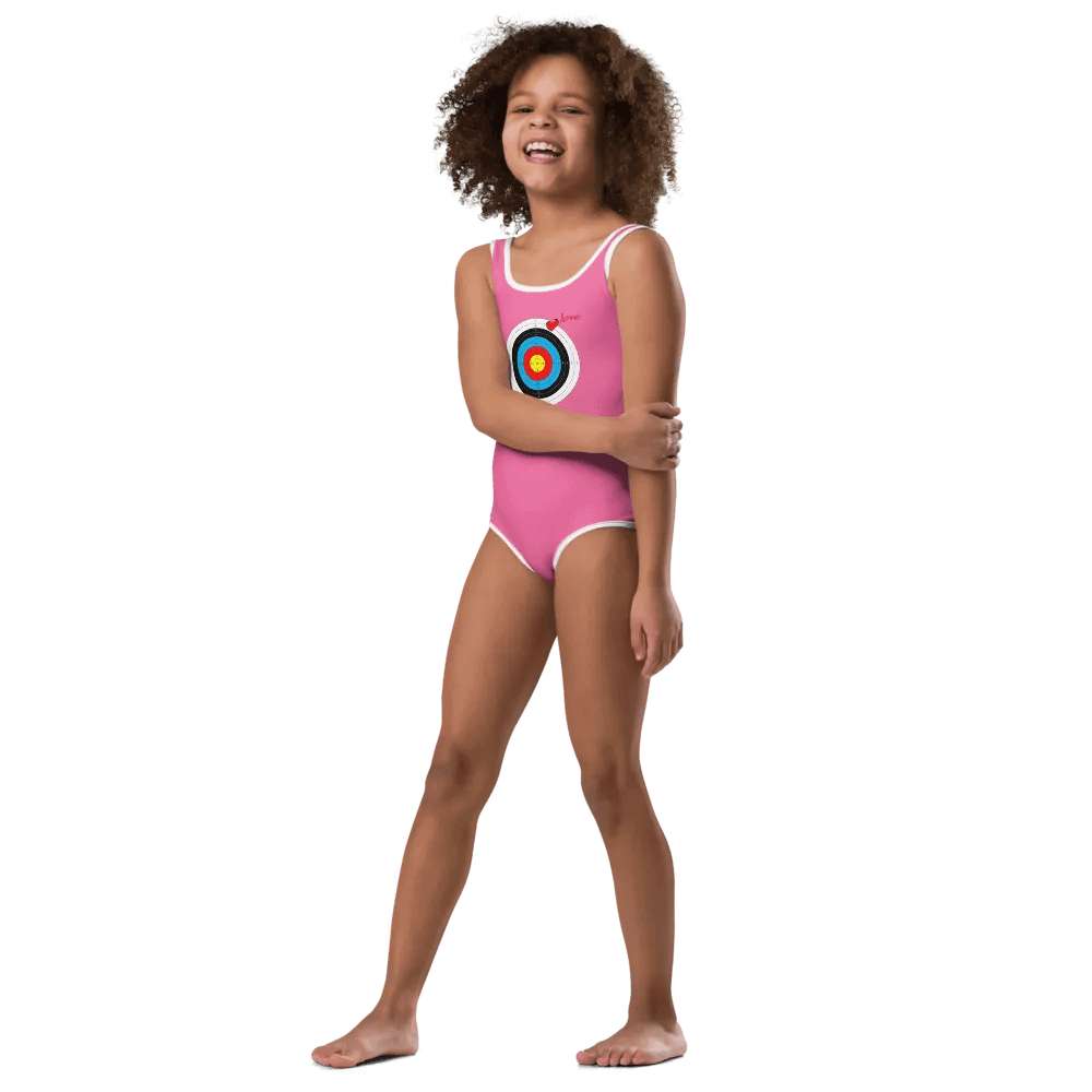 Unlucky in Games, Lucky in Love Rose Kids Swimsuit product image (3)