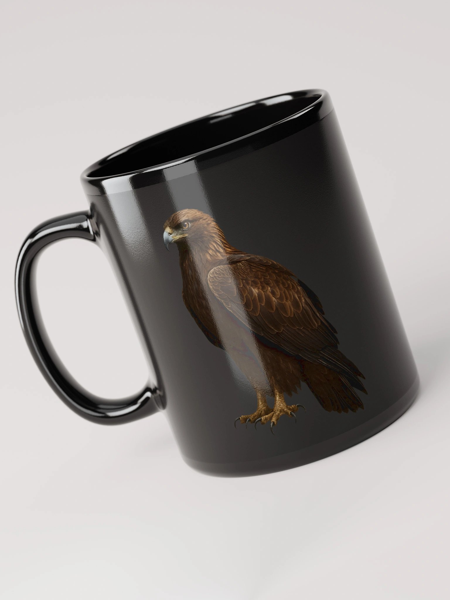 Majestic Eagle Black Glossy Mug product image (6)