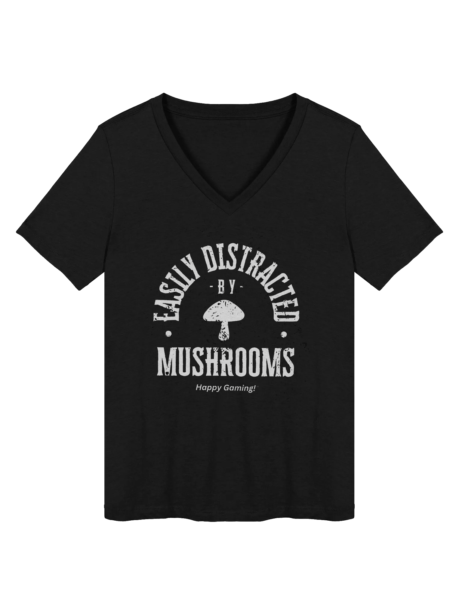 Mushroom Distraction V-Neck Women's Relaxed T-Shirt product image (1)