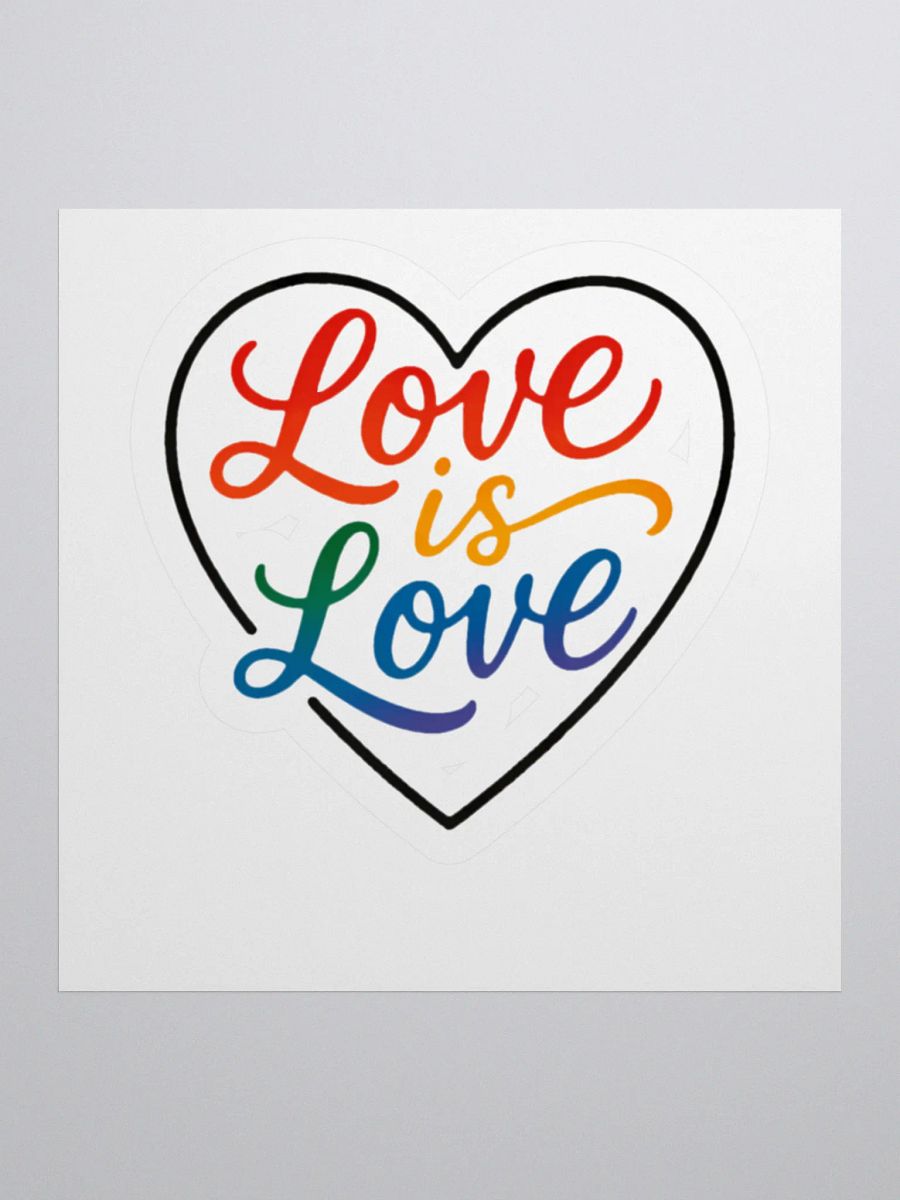 Love is Love Pride LGBTQ+ Rainbow Heart Stickers product image (3)