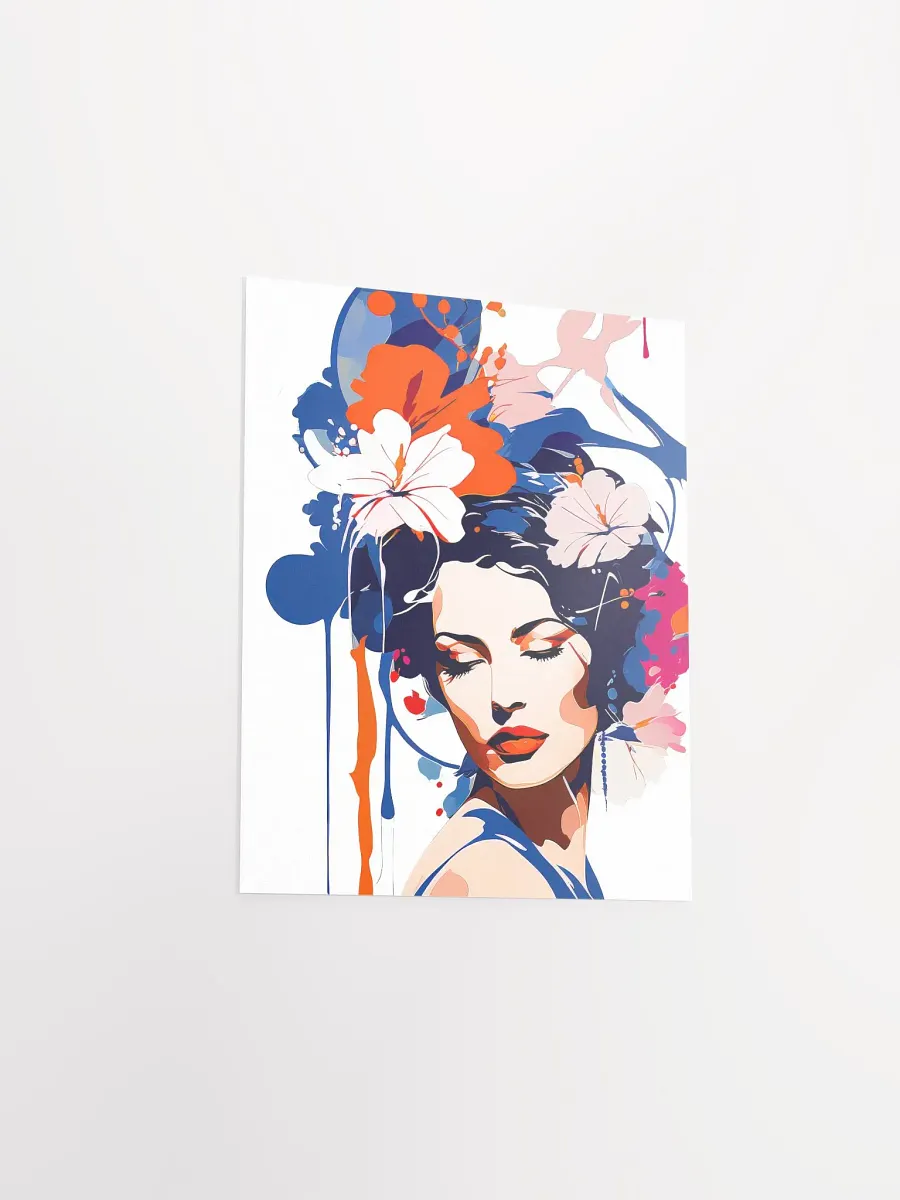 Abstract Woman v5 - Vintage Style Poster - Girly - Small and Standard Sizes - 8x10-11x14-12x16-16x20 Inches product image (3)