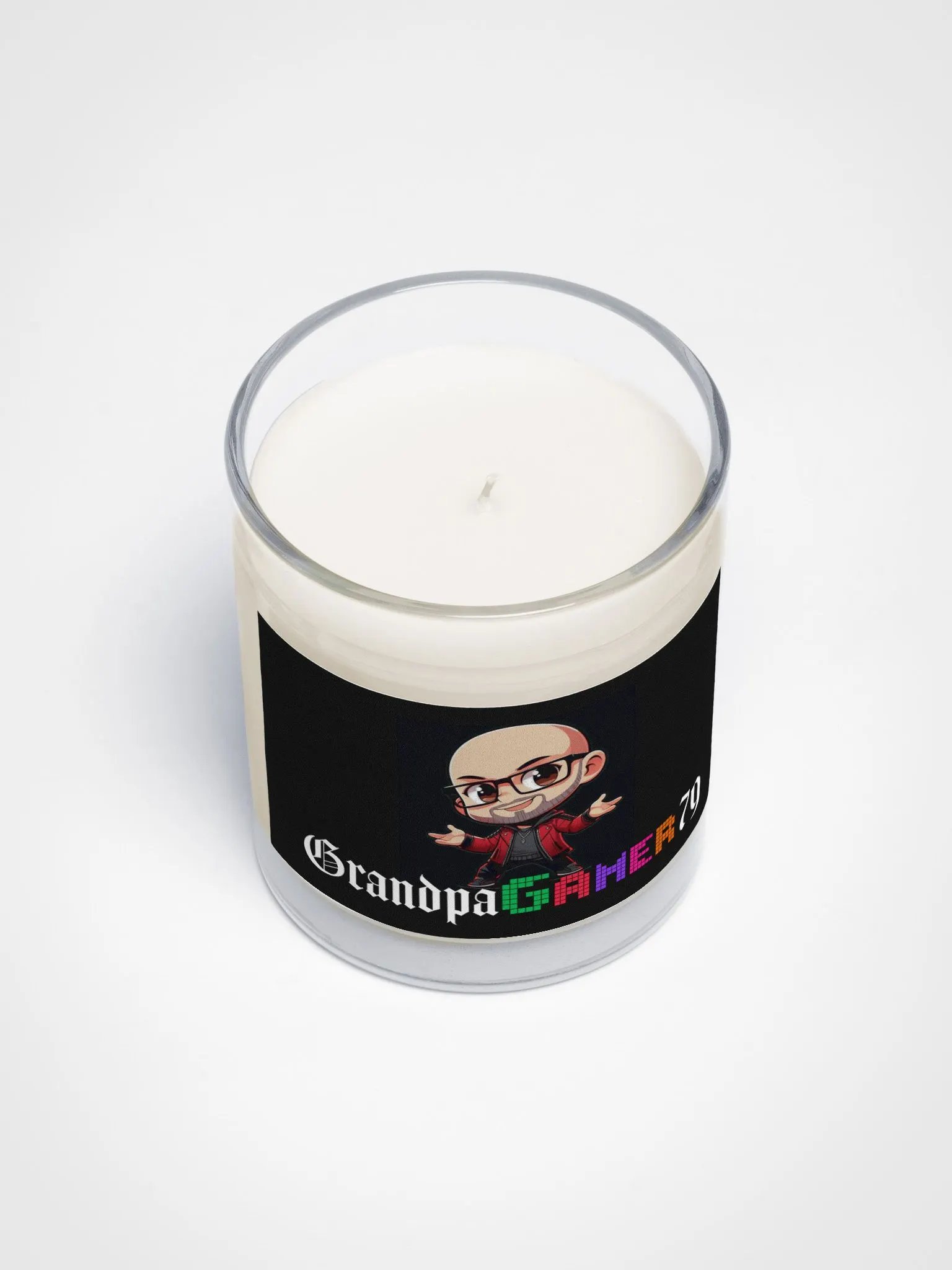 Pixelated Gamer Grandpa Soy Candle product image (3)