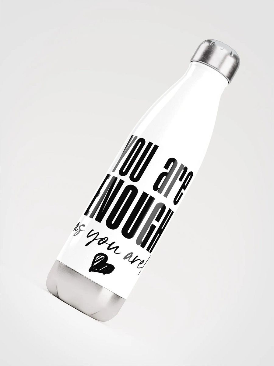 You are Enough Stainless Steel Bottle - white product image (4)