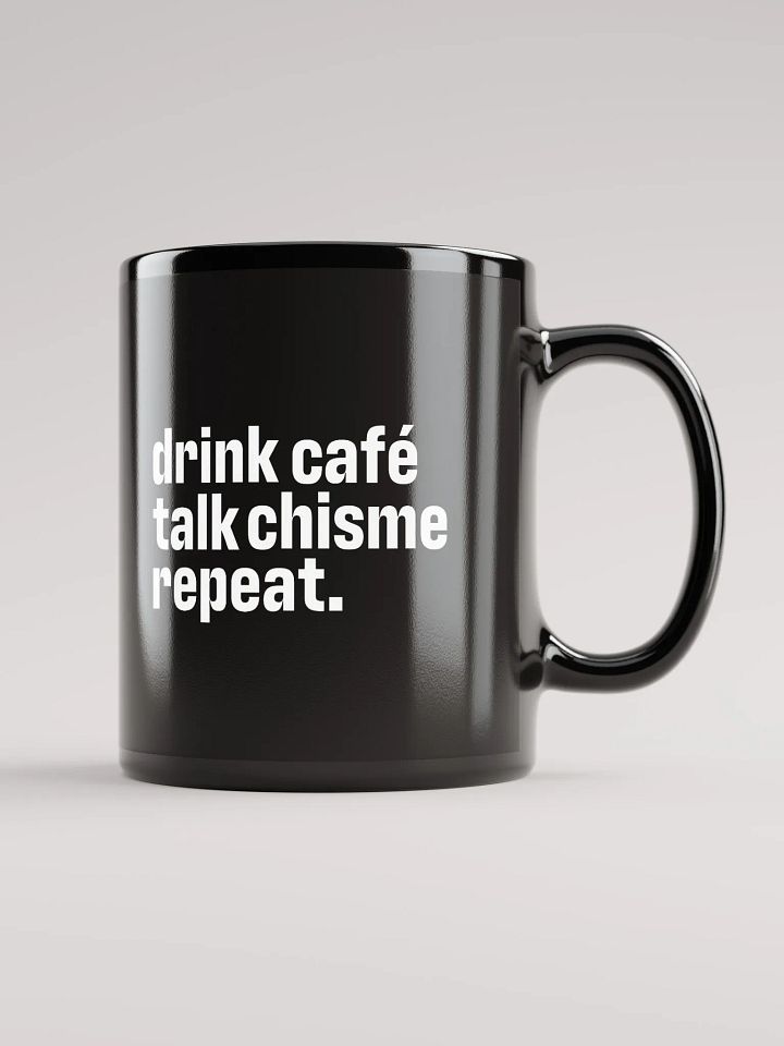 Drink café talk chisme Black Mug product image (1)