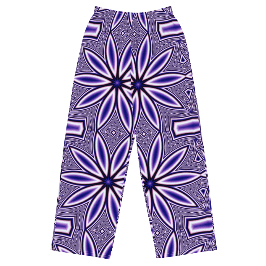 Blue Flower Kaleidoscope Wideleg Pants product image (2)