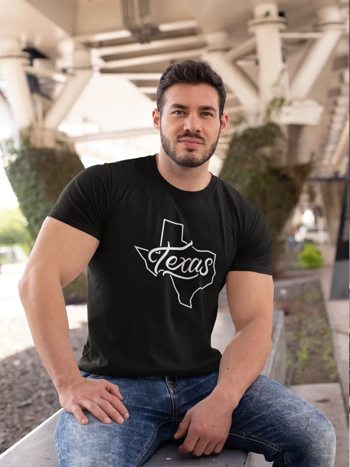 Texas Map Art Dark T-Shirt product image (1)