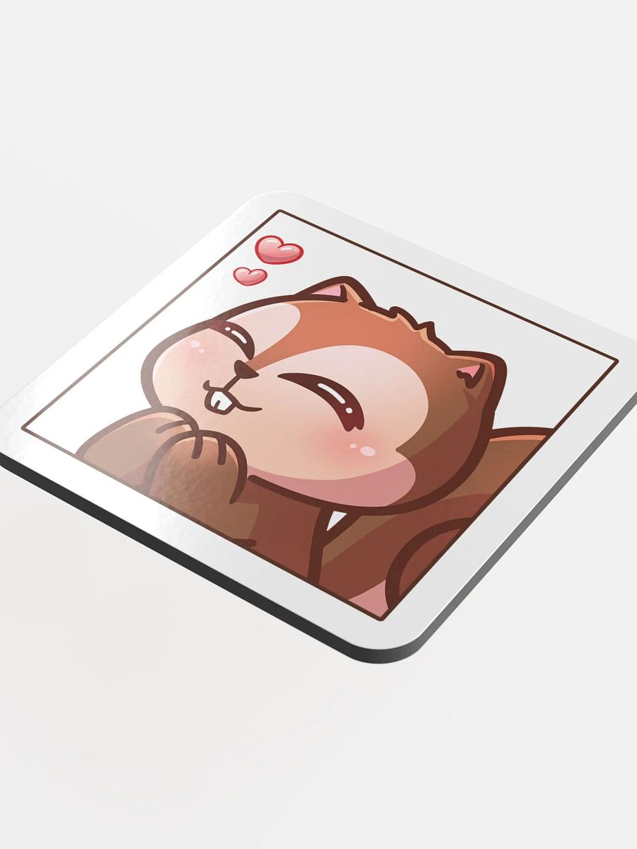 Love Struck Squirrel Glossed Cork Coaster product image (4)