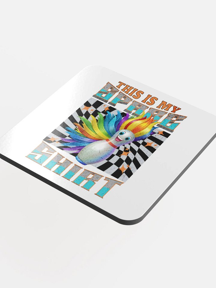 This Is My Spare Shirt Bowling Rainbow Mohawk Pin Coaster product image (1)