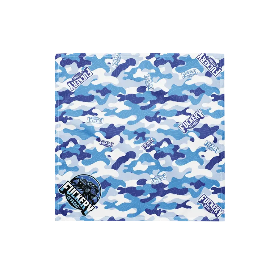 Fuckery Offroad Camo Topo Bandana - Blue product image (1)