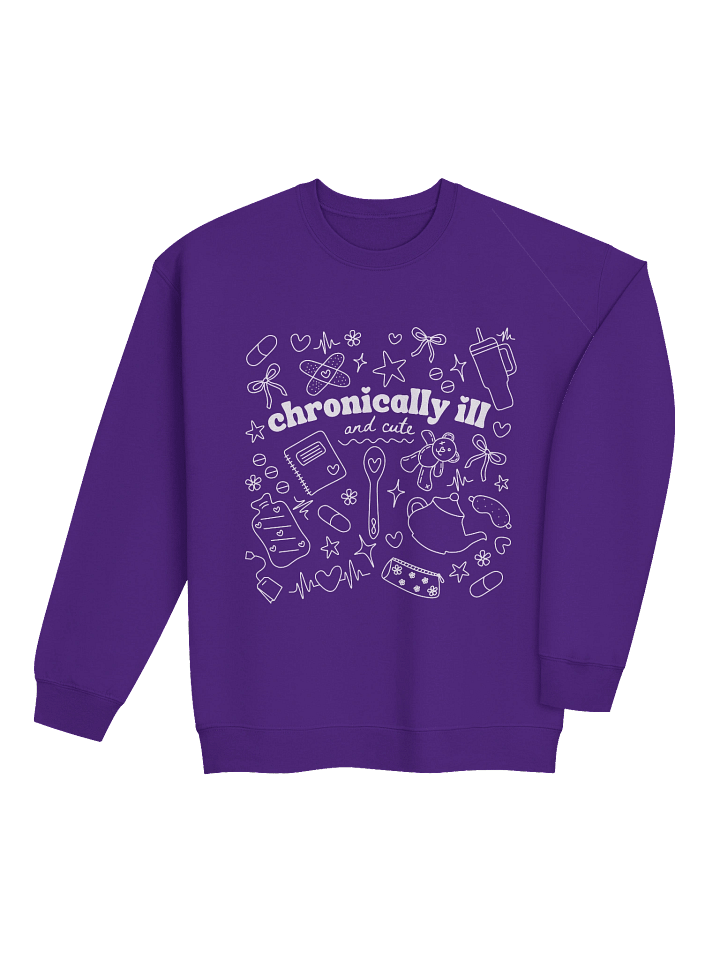 Chronically Ill and Cute Sweatshirt - White product image (5)