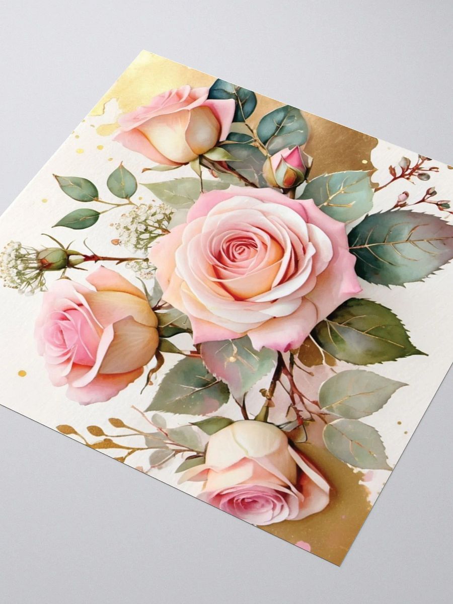 Golden Blush -Roses Vinyl Stickers product image (10)