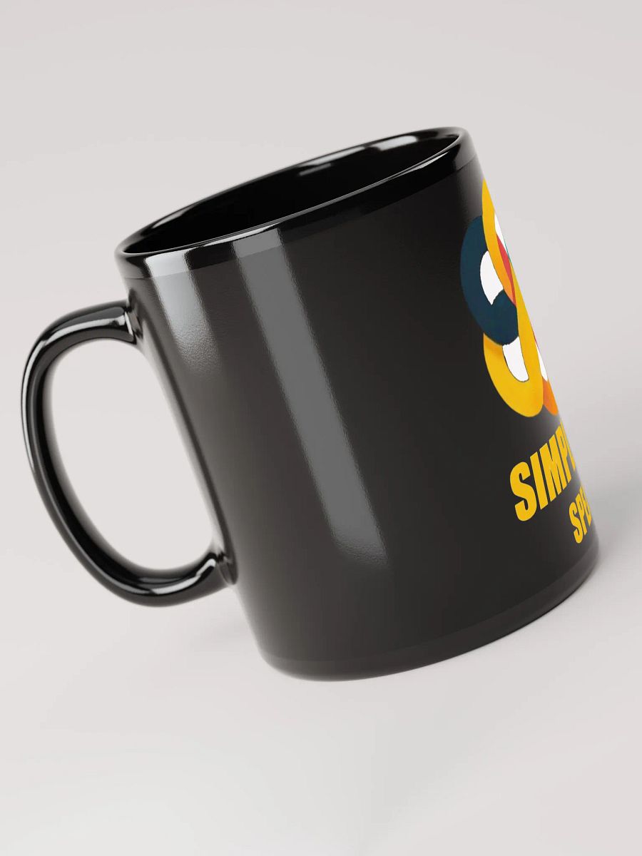 Simplicity Speaks Black Glossy Mug product image (5)
