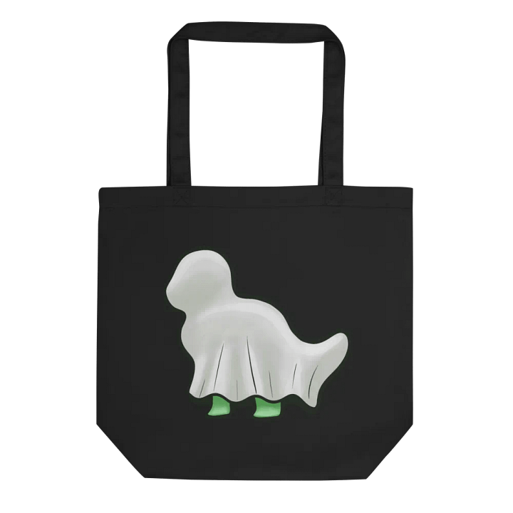 Ghost Dino Tote Bag – Spooky & Stylish product image (1)