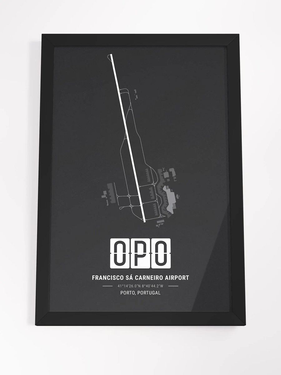 Framed Airport OPO Premium Map On Matt Paper product image (4)