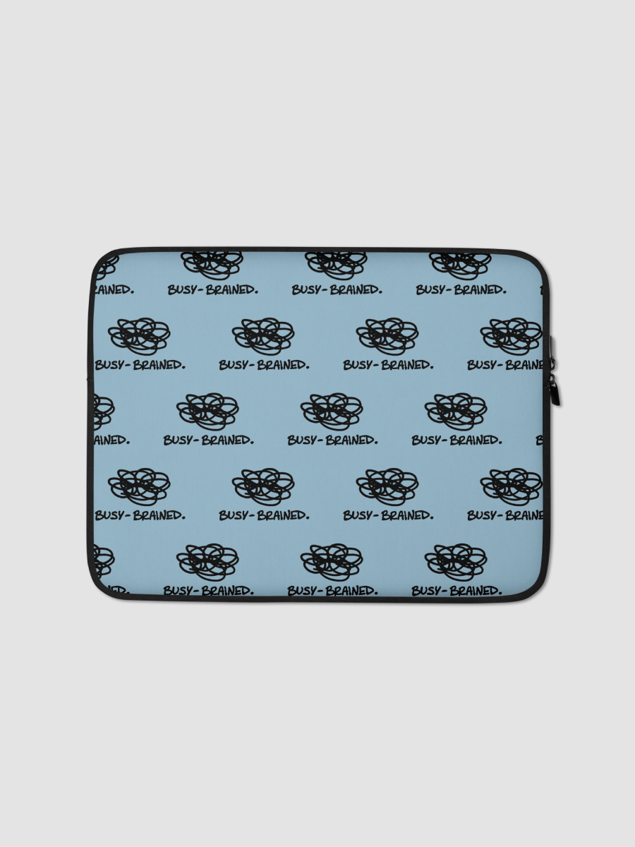 BUSY-BRAINED blue laptop sleeve product image (1)
