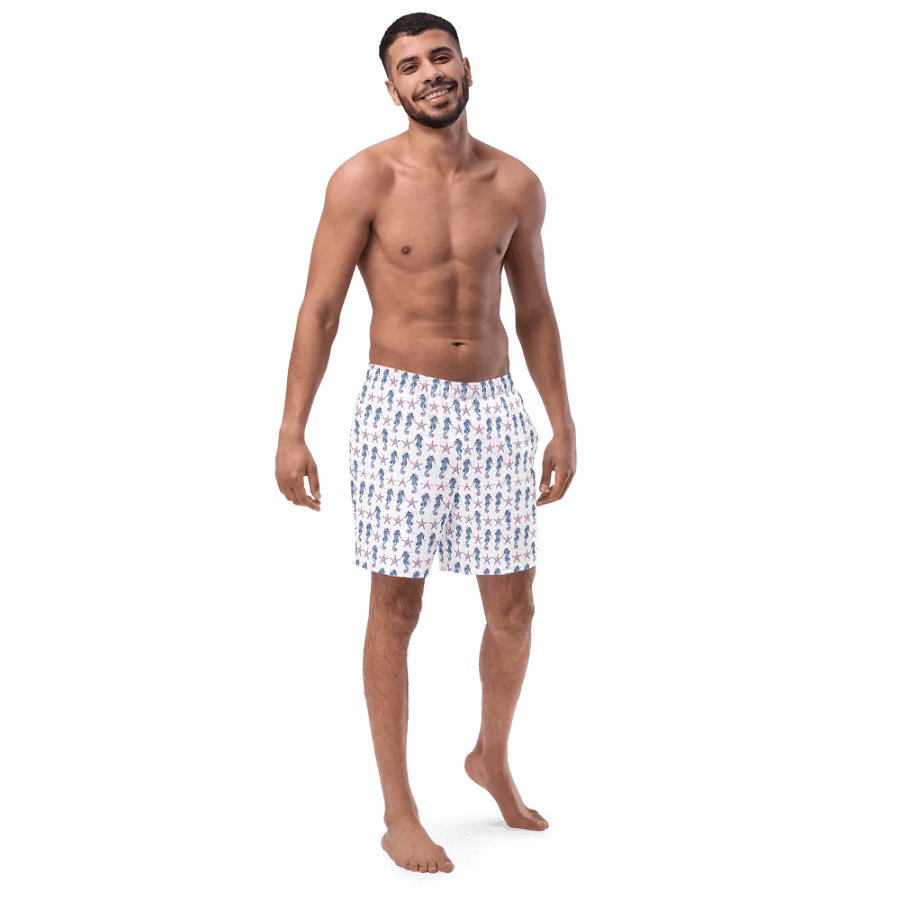 Seahorse And Starfish Swim Trunks product image (4)